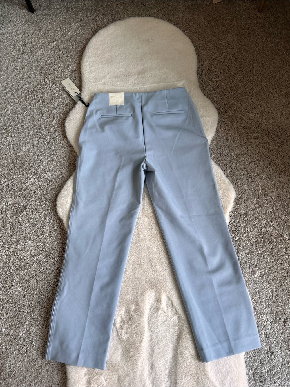 NWT Rachel Zoe cornflower blue high rise pants in size 6. Spandex, ankle length